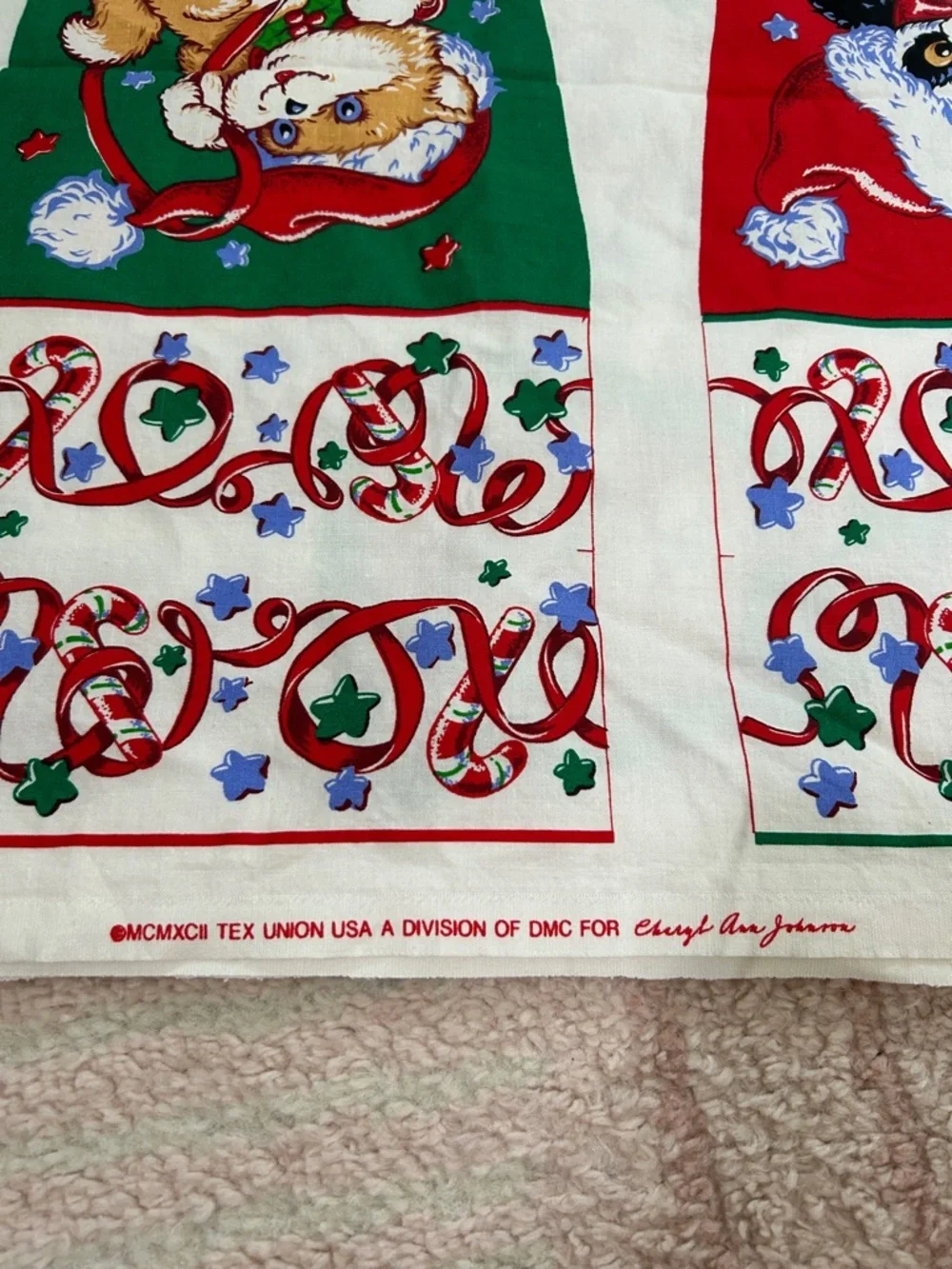 Vintage Cheryl Ann Johnson‎ Christmas Holiday Stocking Sewing Craft 3 Stockings